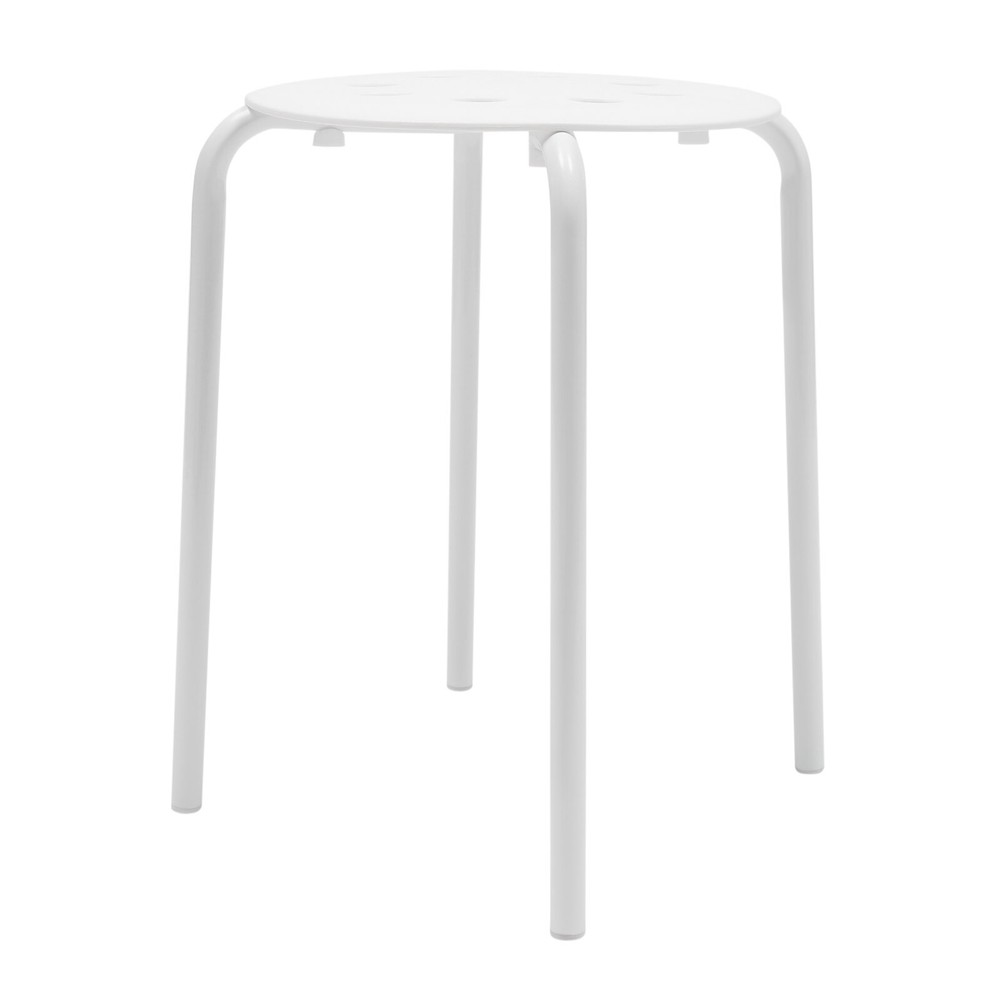10PCS Stack Stools White Chairs for Classroom Students Seats 17.7in Office Home