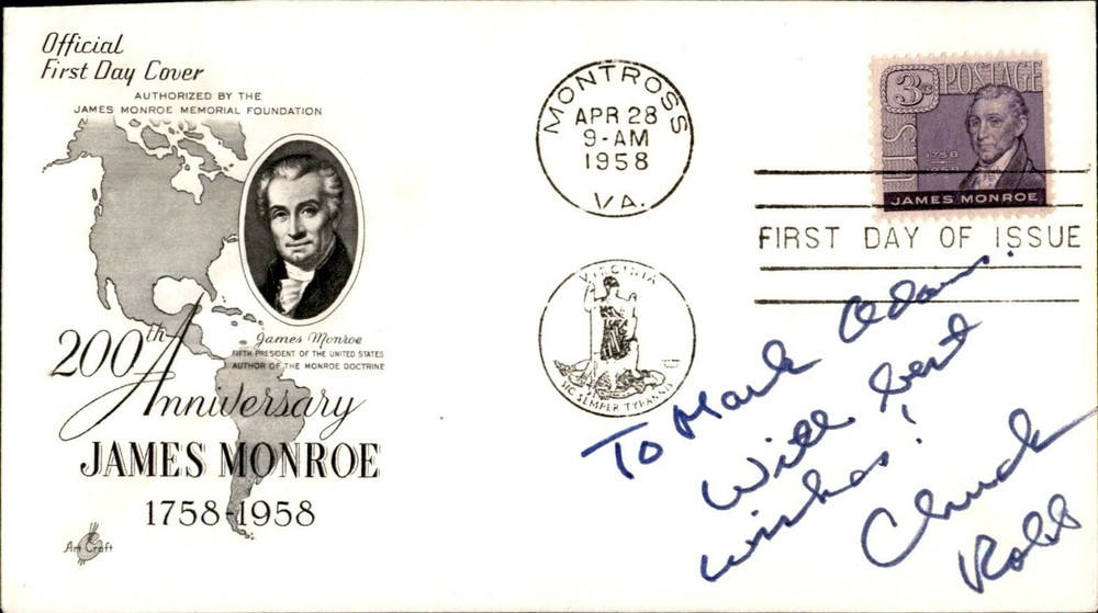 Chuck Robb Signed FDC First Day Cover Autographed Senator Virginia 64072