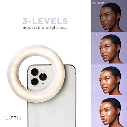 Selfie One - Rechargeable Ring Light Clip-on for iPhone, Android, Tablet