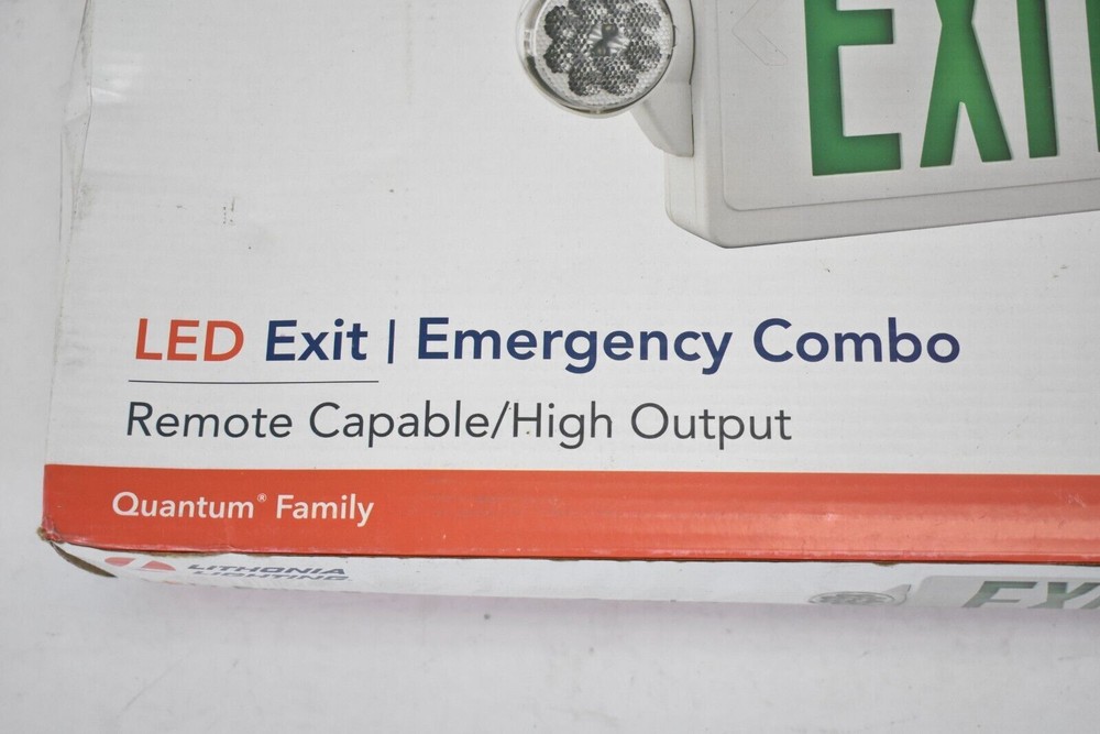 Lithonia Lighting LHQM LED M6 Exit & Emergency Light Combo White Thermoplastic