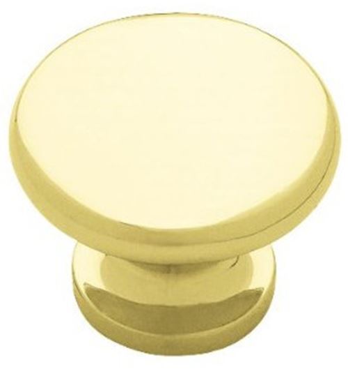 1-3/16" Flat Top Knob Polished Brass