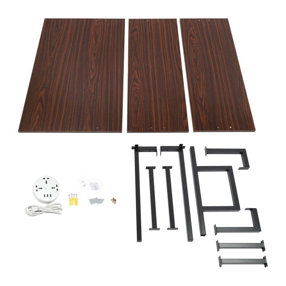 Wall-Mounted Desk with 3-Tier Storage – Space-Saving Design