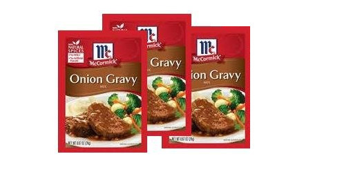 McCormick Onion Gravy Mix (Pack of 3) .87 oz Packets