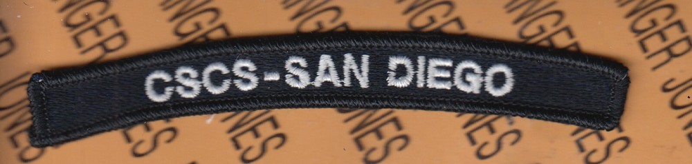 USN Navy CSCS SAN DIEGO Center for Surface Combat Systems tab 5" patch m/e
