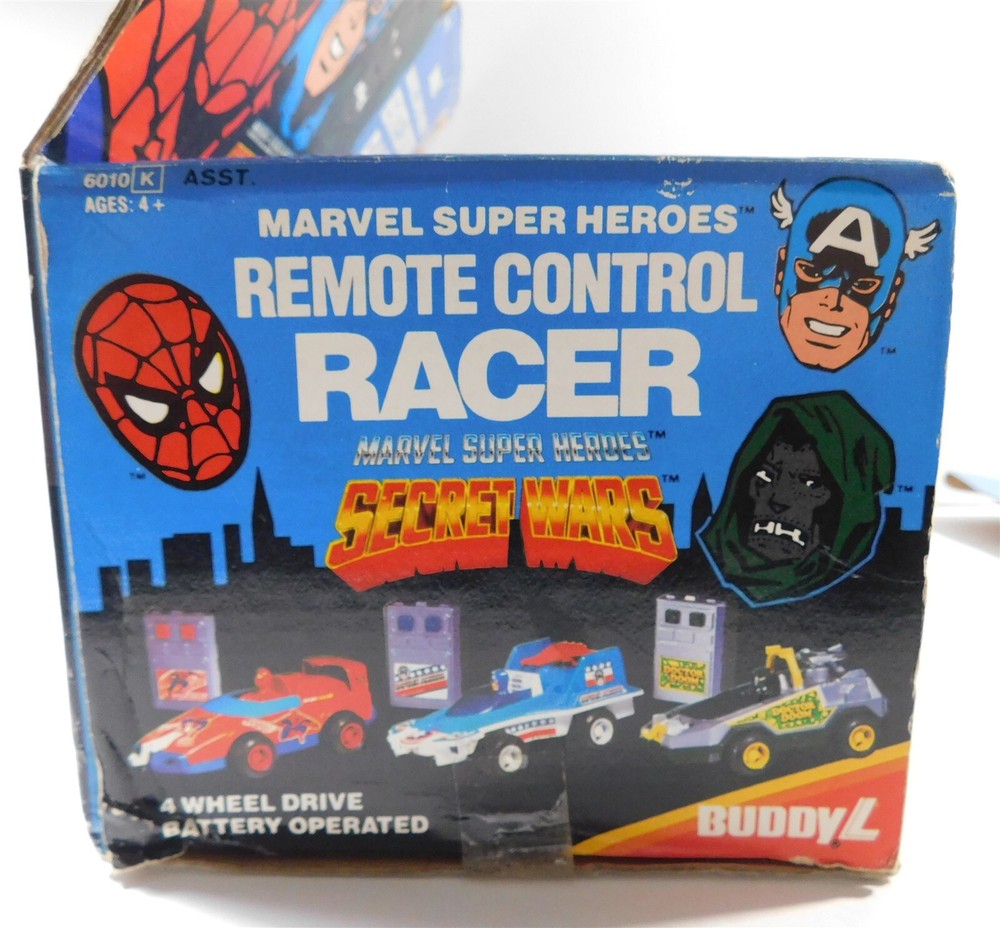 1985 Buddy L Marvel Secret Wars SPIDERMAN Remote Control Racer, Runs