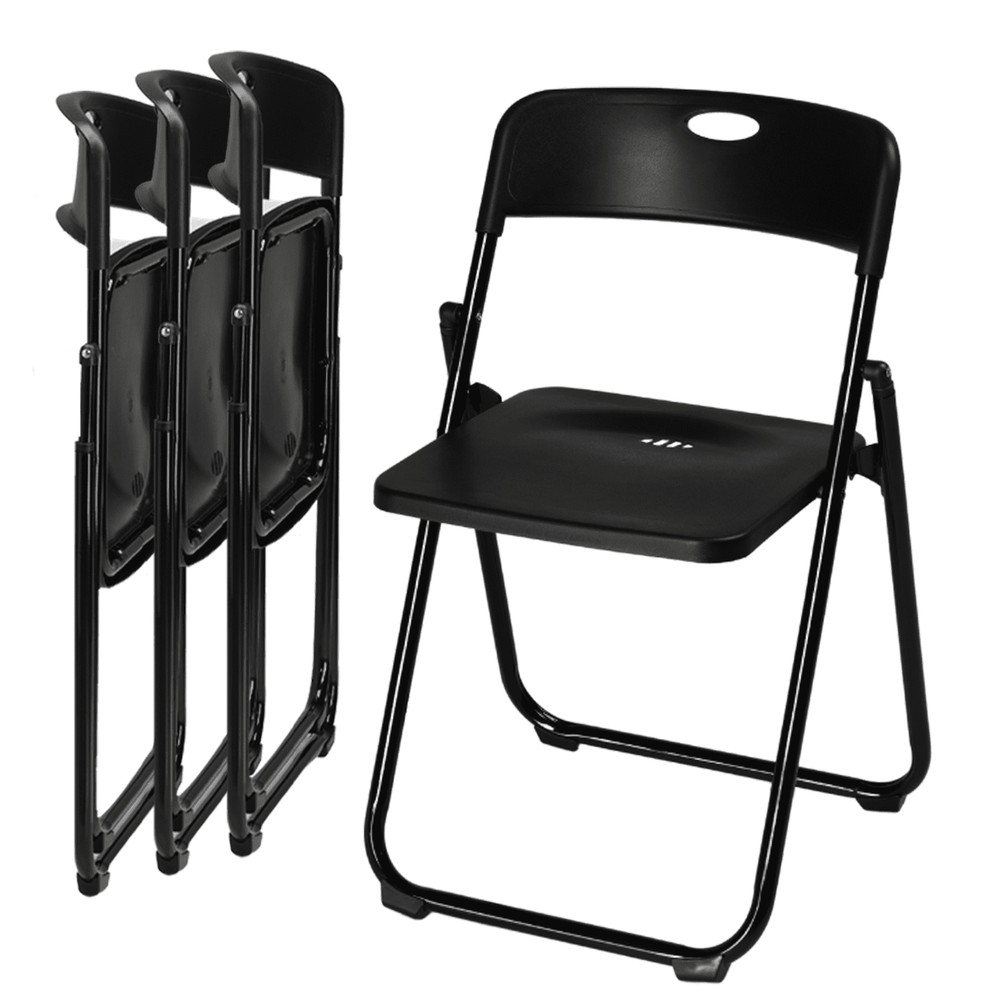 4-Pack Plastic Folding Chairs, Modern Stackable and Portable Event Seats