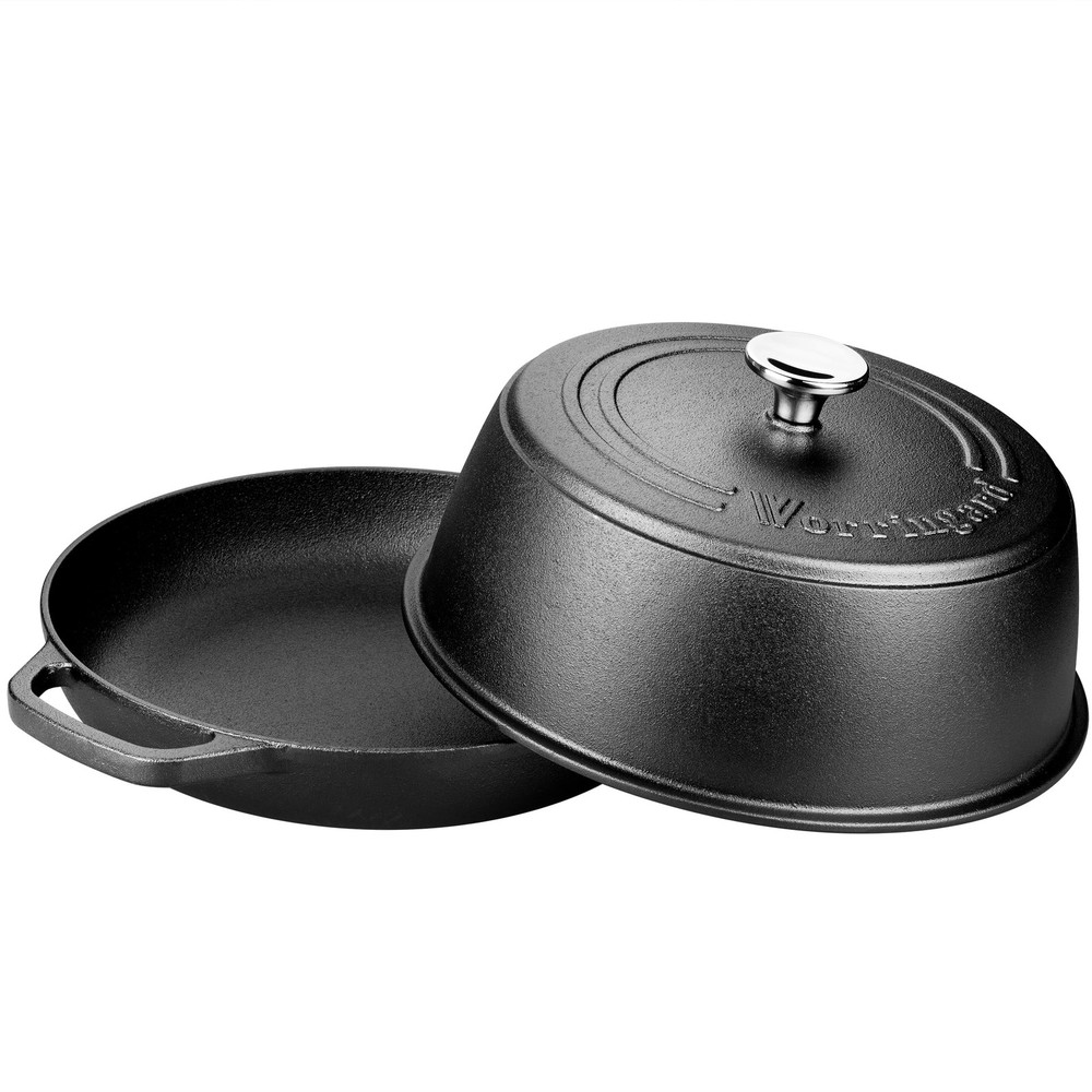 VORRINGARD Cast Iron Dutch Oven Pot with Lid for Bread Baking - include Blue