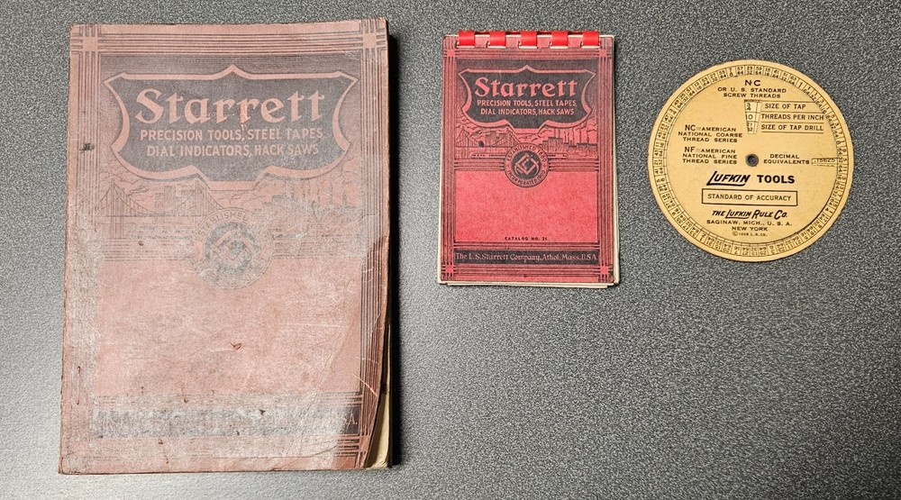 Starrett Precision Tools  1938 Manual, Notebook - Lufkin Tools Thread Rule