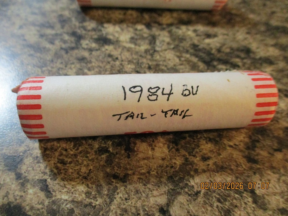 1984 OBW LINCOLN CENT ROLL TAIL-TAIL