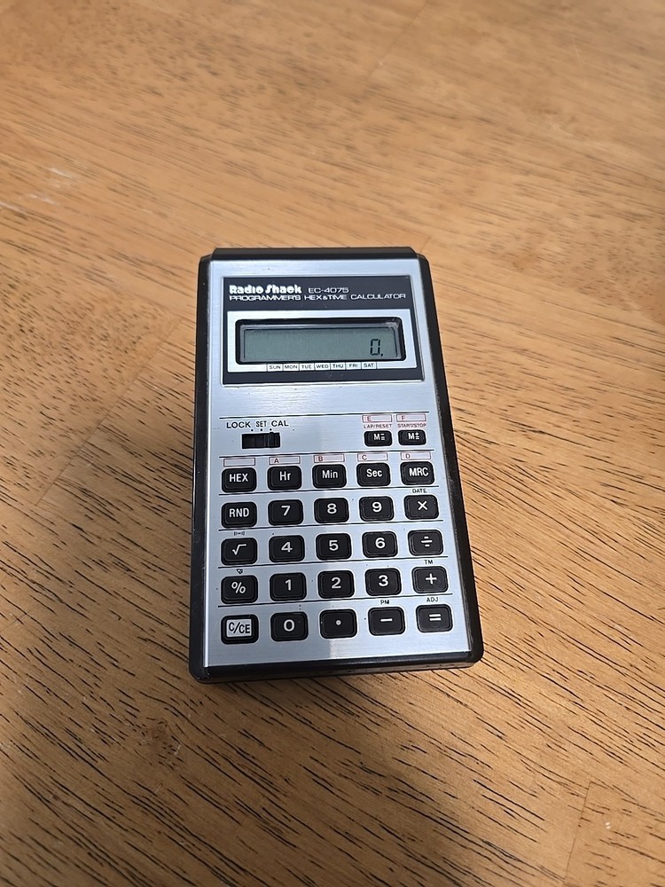 Vintage Radio Shack EC-4075 Programmer's Hex & Time Calculator -  Works