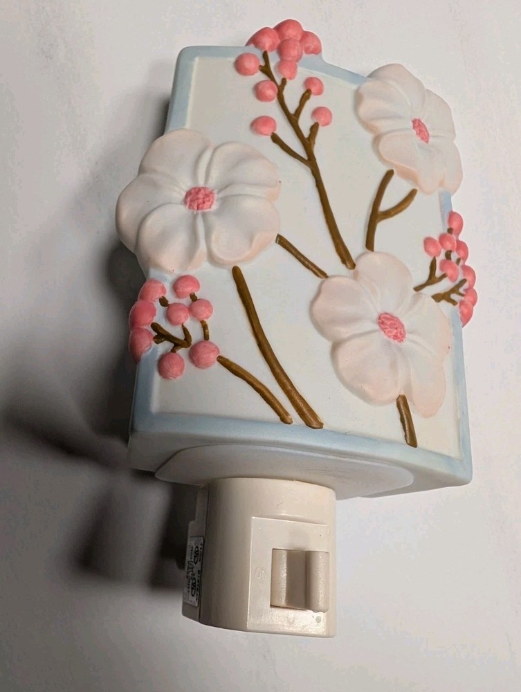 Ceramic Floral Night Light Flowers