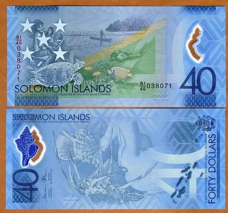 Solomon Islands: $40, 2018, P-New POLYMER, UNC Commemorative,