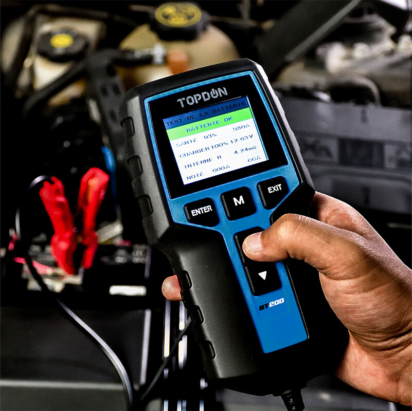 TOPDON BT200 12V Car Battery Load Tester Cranking Charging System Analyzer
