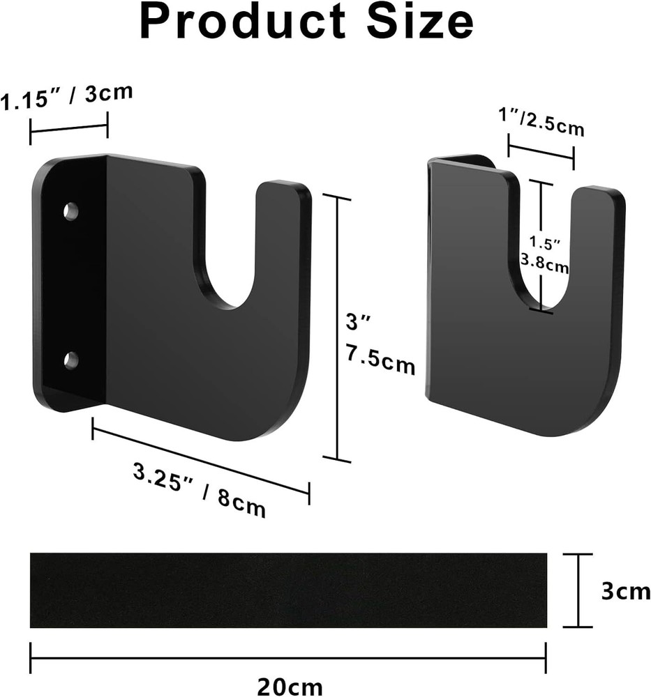 Cosmos Acrylic Skateboard Wall Mount One Size, Solid Black