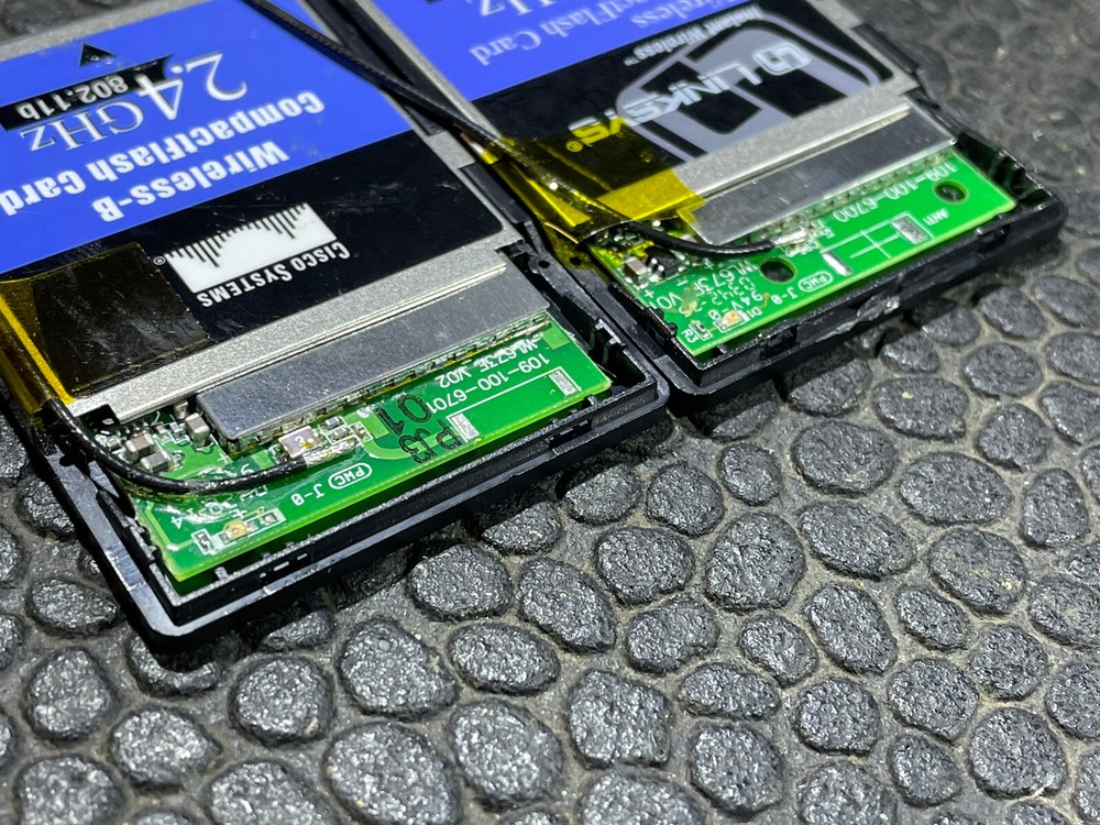 (2) Cisco Linksys Wireless-B Network CF Card WCF12 Compact Flash