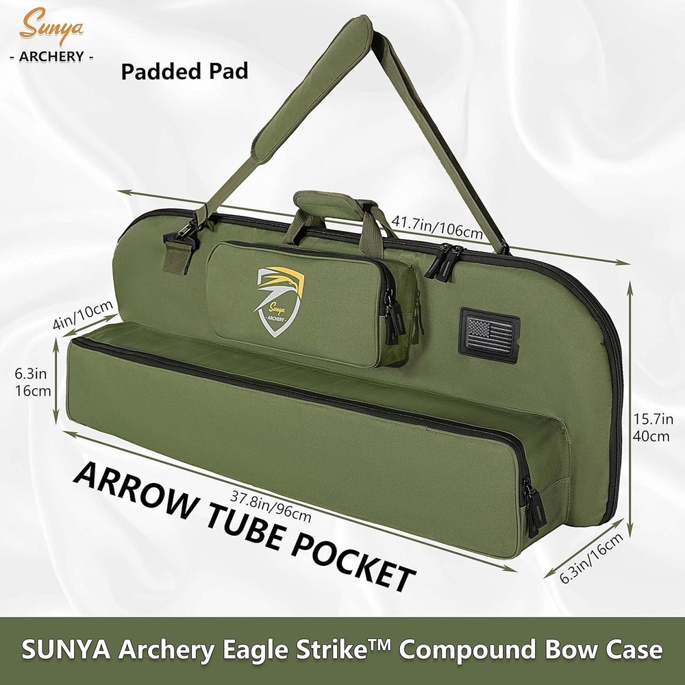 Compound Bow Case with Molle System - Neoprene Bow String Protection & Padded...
