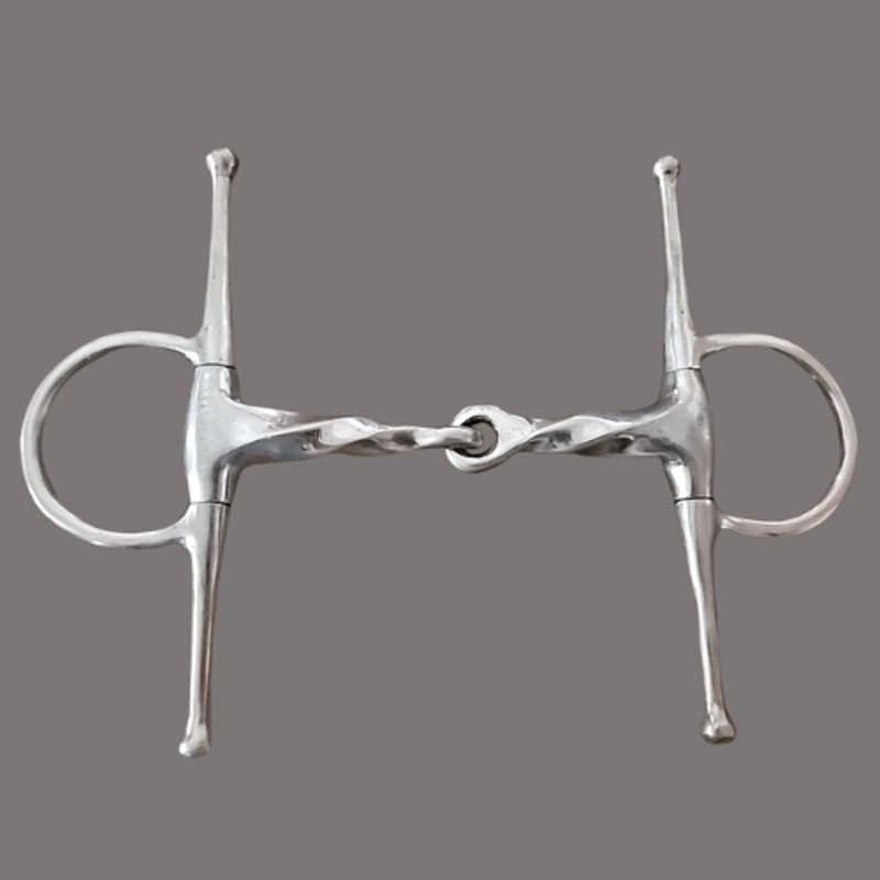 Stainless Steel Full Cheek Corkscrew Snaffle 4 1/2" mouth