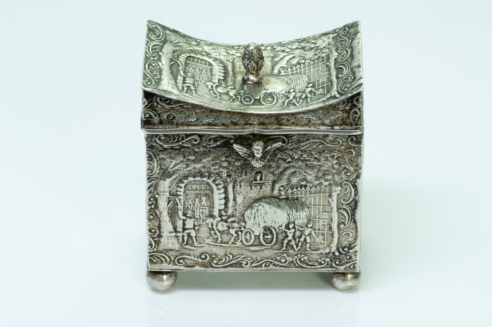 Antique Dutch Silver Tea Caddy