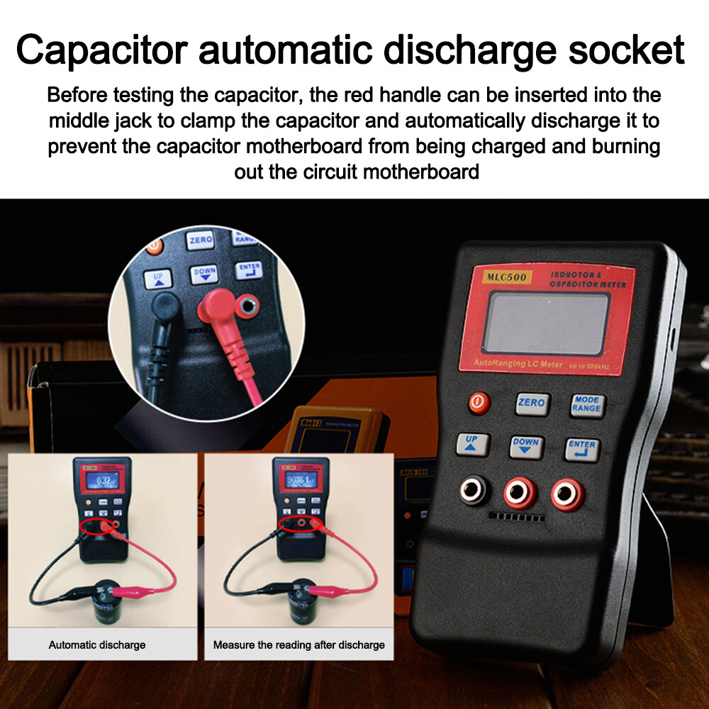 MLC500 High Precision Digital Auto-Range Capacitance Inductance Meter Anti-burn