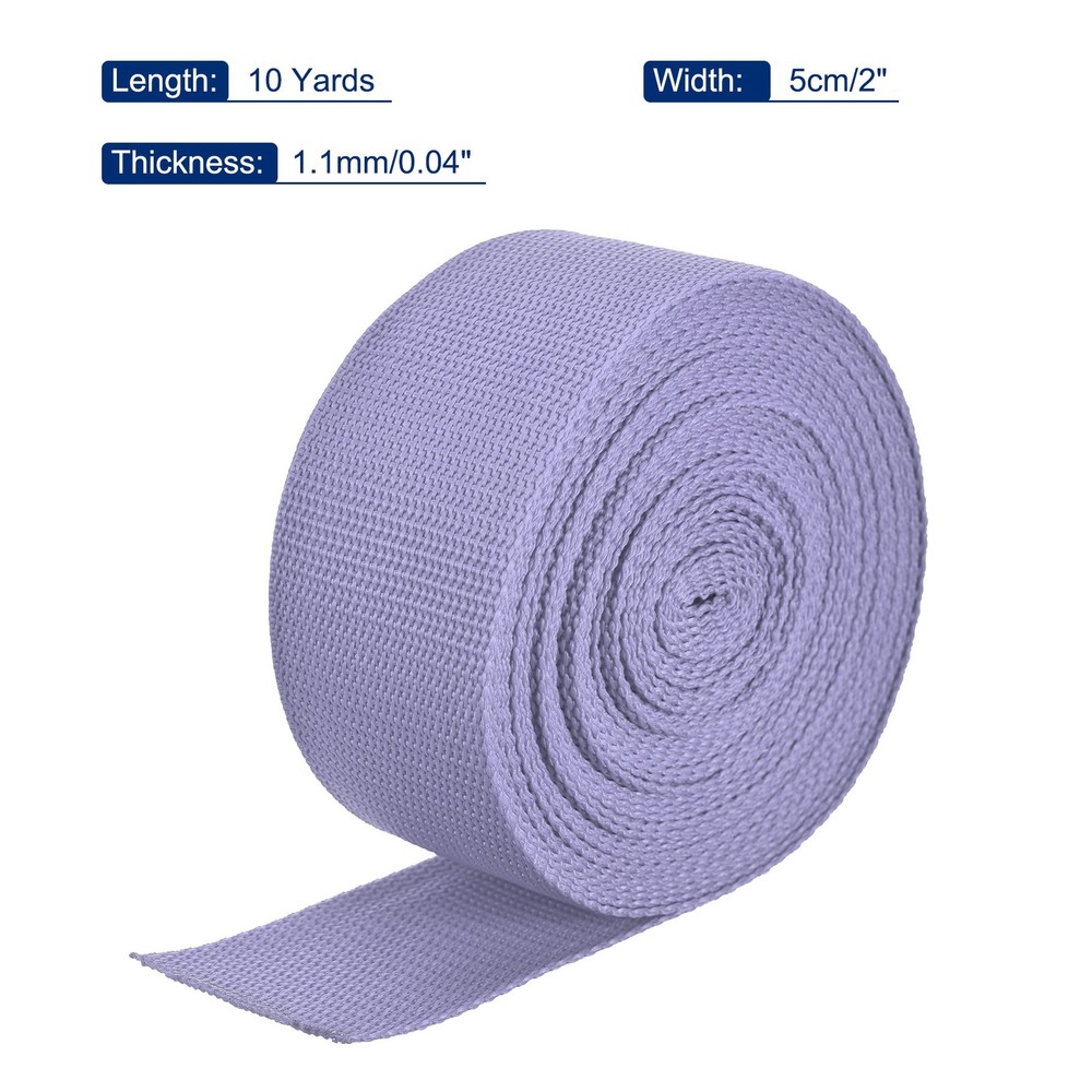 Lightweight Polypropylene Webbing Strap 5cm 10 Yard Purple