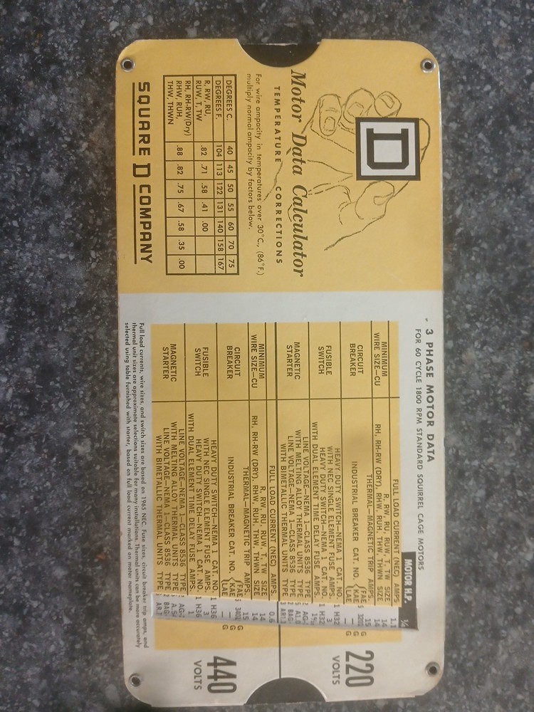 Motor Data Calculator Temperature Corrections Square D Company