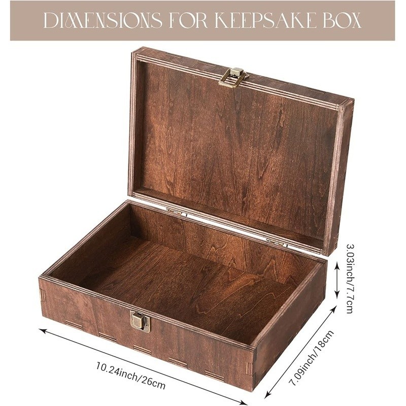 Personalized Engraved Memory Box Keepsake Storage Jewelry & Photos Gift New