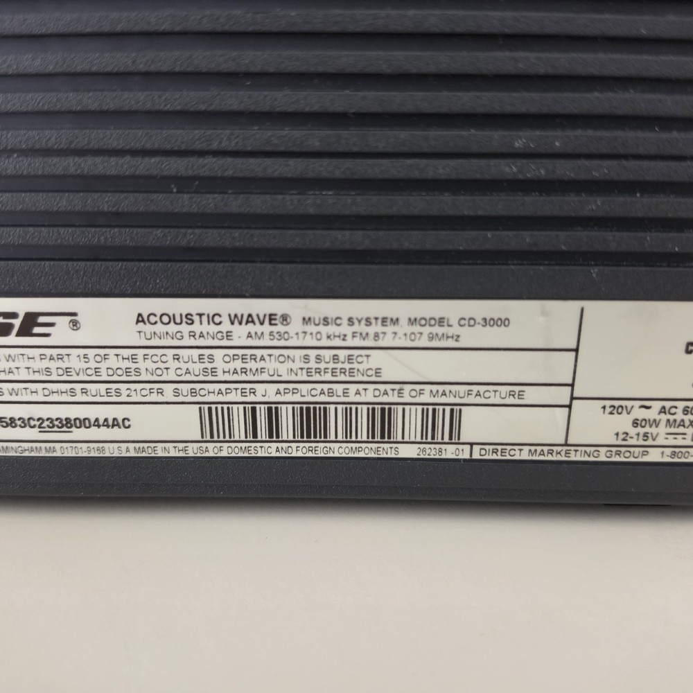 BOSE Acoustic Wave Music System II CD-3000 w/ Multi-CD Changer - Graphite Gray