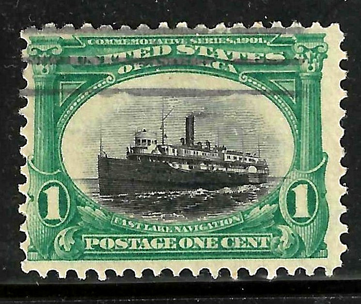 Sc #294 Vignette Shift Error Low Ship 1 Cent PAN AM 1903 US 66A81