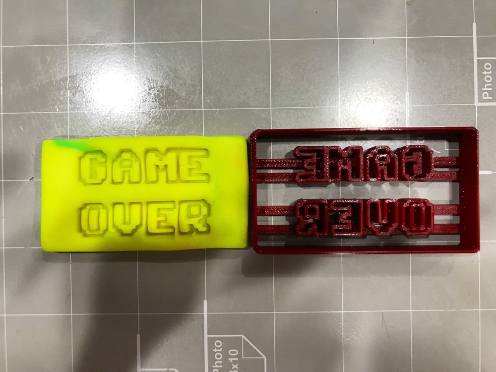 8-bit Game Over Cookie Cutter