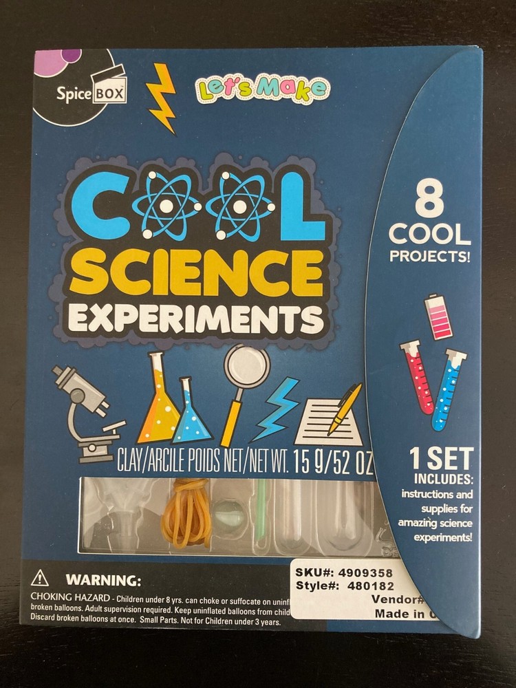 NEW SpiceBox "Cool Science Experiments" set 8 educational projects for kids NIB