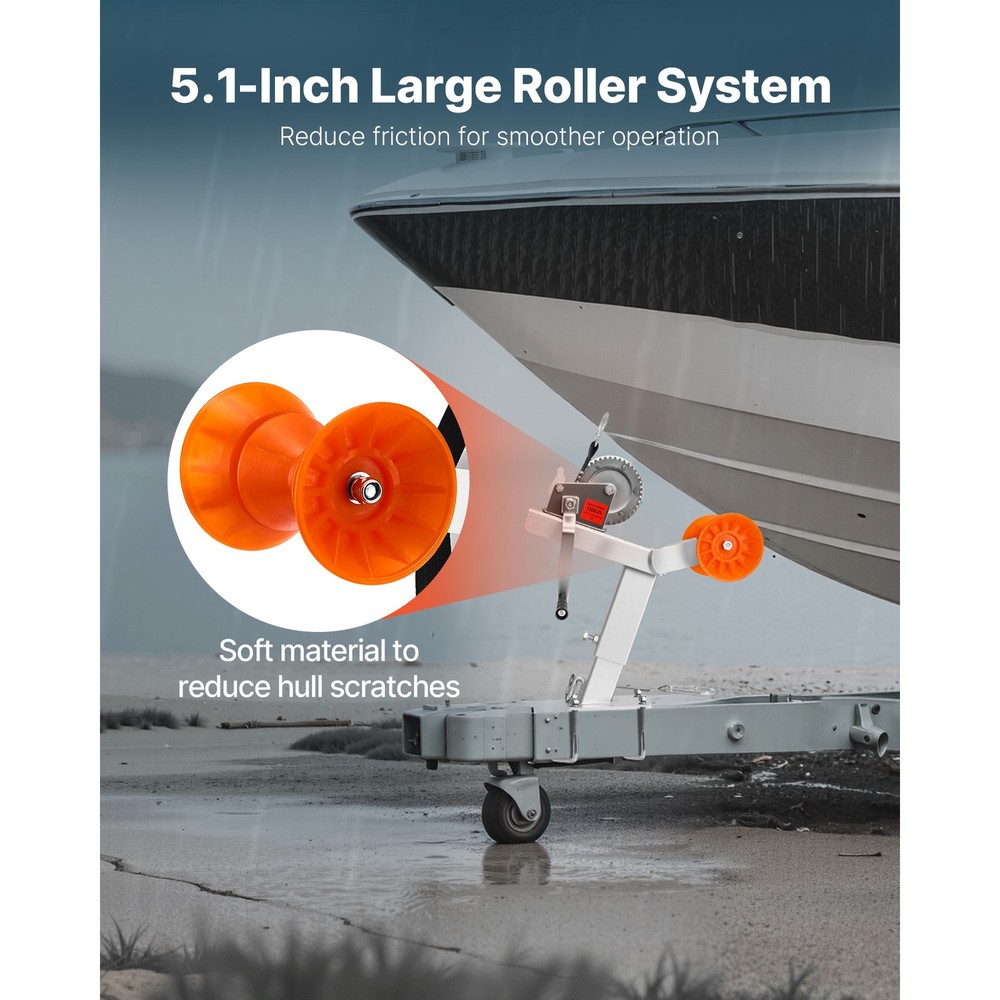 Boat Trailer Winch Stand with Roller 1200 lbs Winch Boat Winch Mount