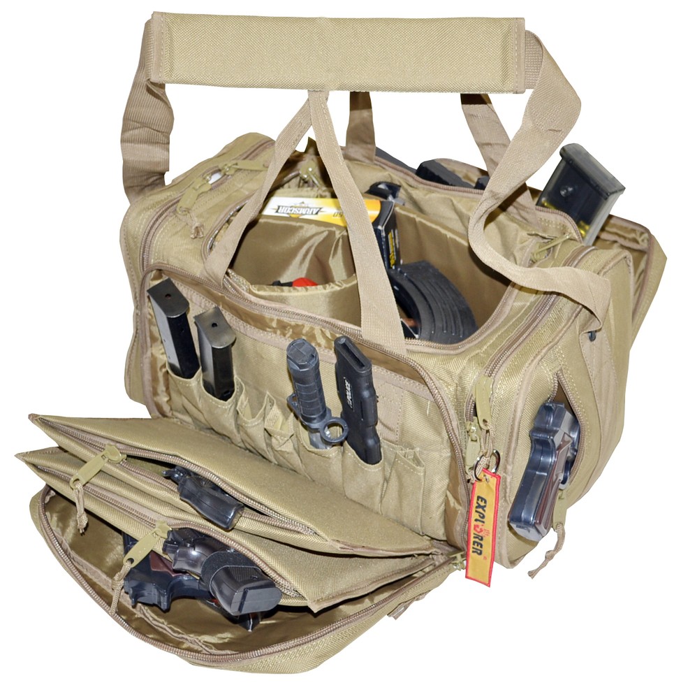 Black - Explorer Tactical Range Ready Bag Gun Pistol Survival Emergency Kit