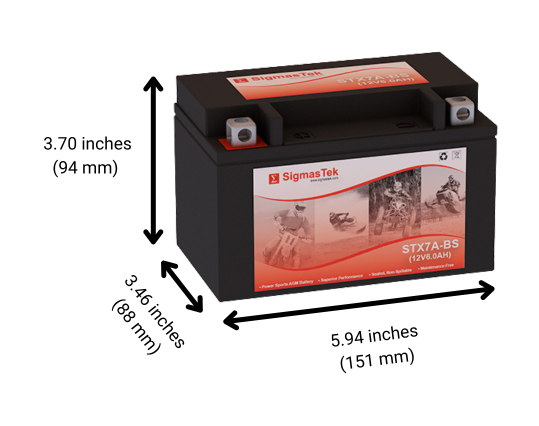 Chrome Battery 7A-BS SigmasTek Battery Replacement