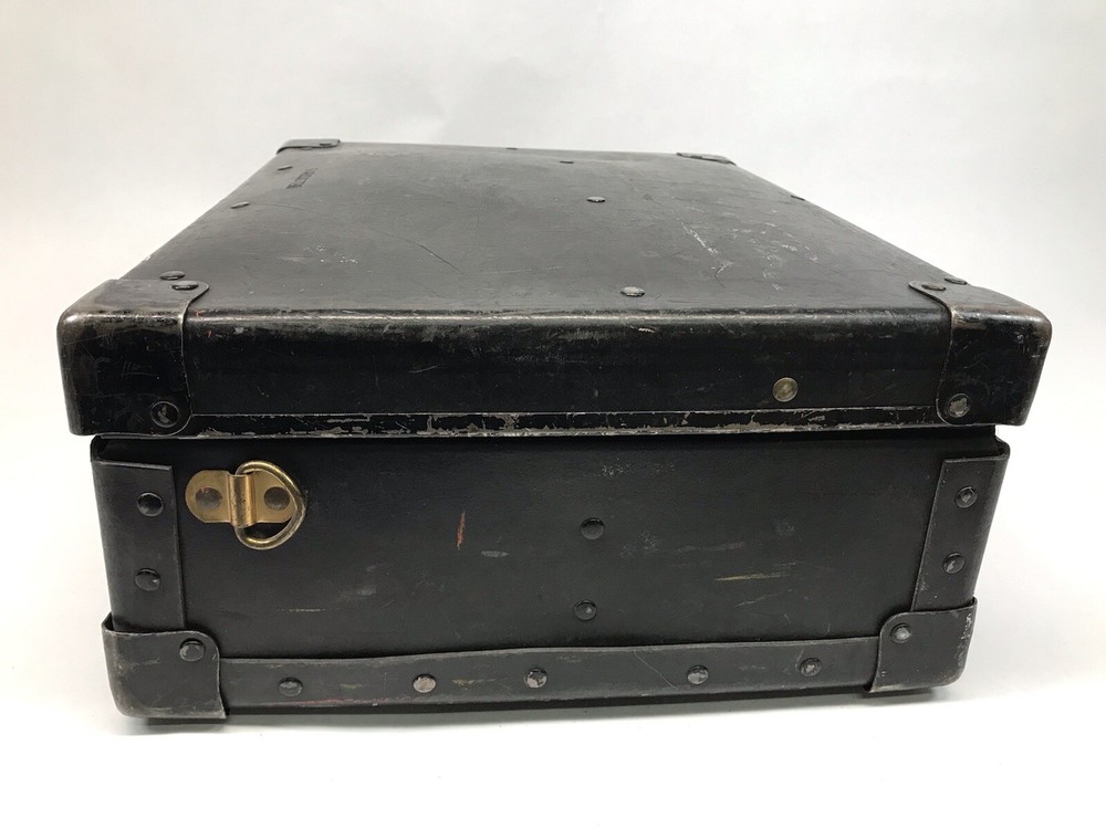 VINTAGE BELL SYSTEM TELEPHONE LINEMAN TOOLBOX VULCANIZED LEATHER CASE W/TOOLS