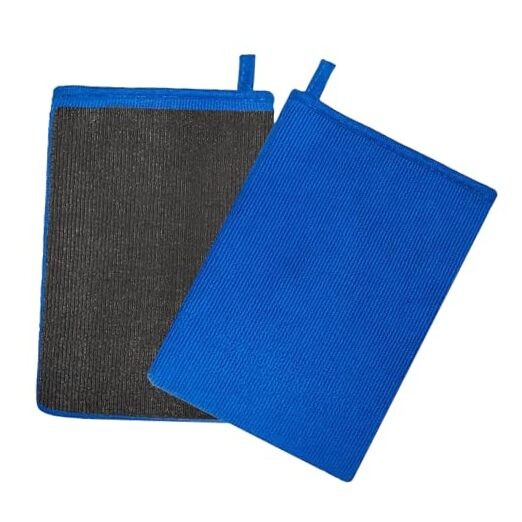 2 Pack Clay Mitt and Bar, Medium Grade Bundle With Clay Towel for Car Blue