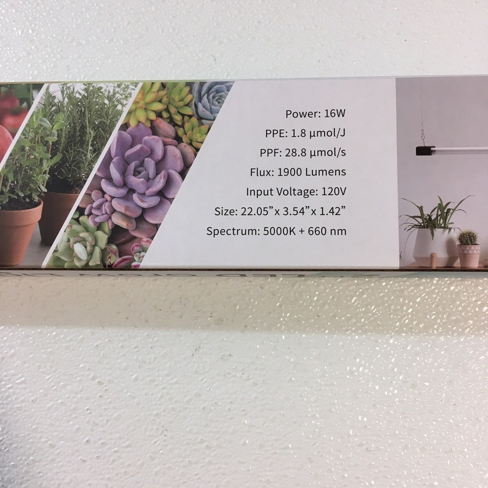 DYMOND boostgro LED Grow Light ~ Full Spectrum ~ Linkable ~ 5000K ~ 2 ft. Black