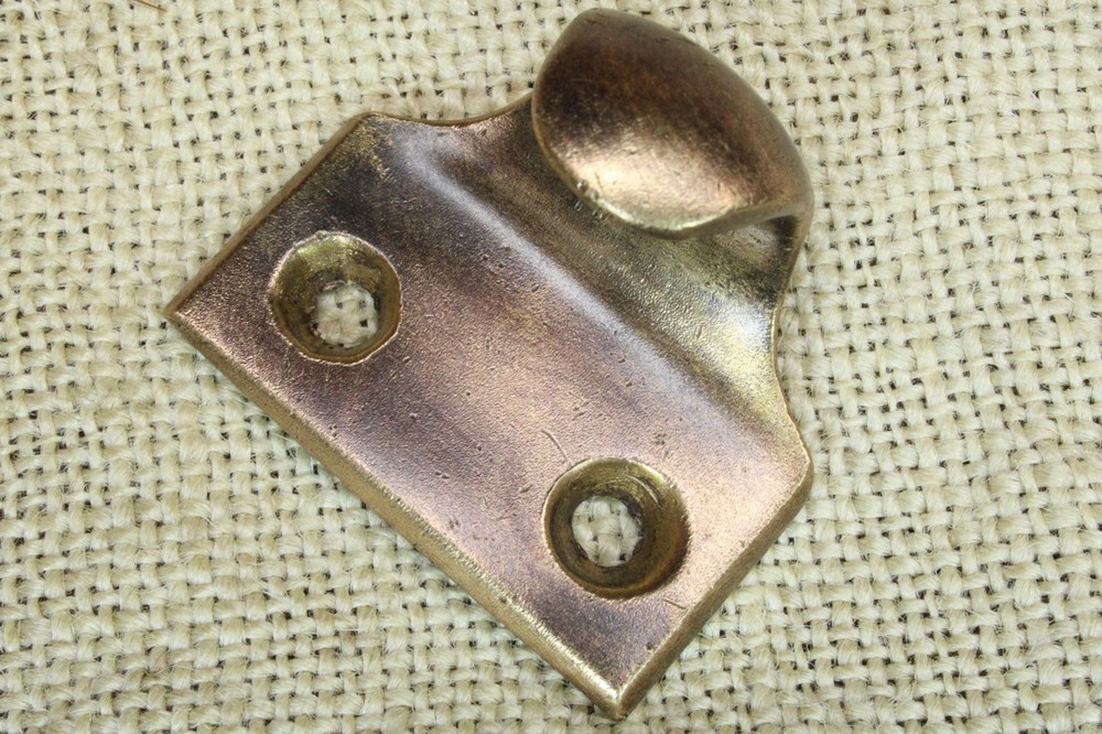 Old Window Sash Lift 1 3/4" Drawer Pull Heavy Cast Satin Solid Bronze Smooth