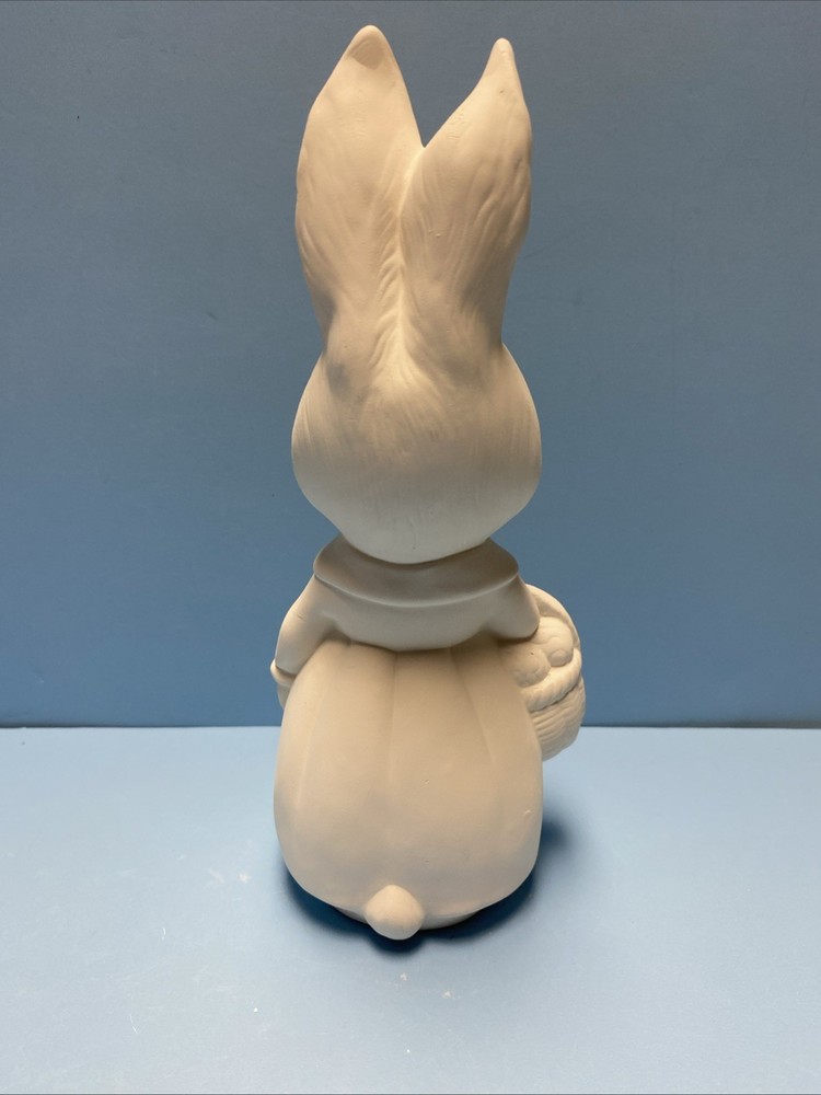 Ceramic Bisque Happy Easter Bunnie Ready To Paint For Easter
