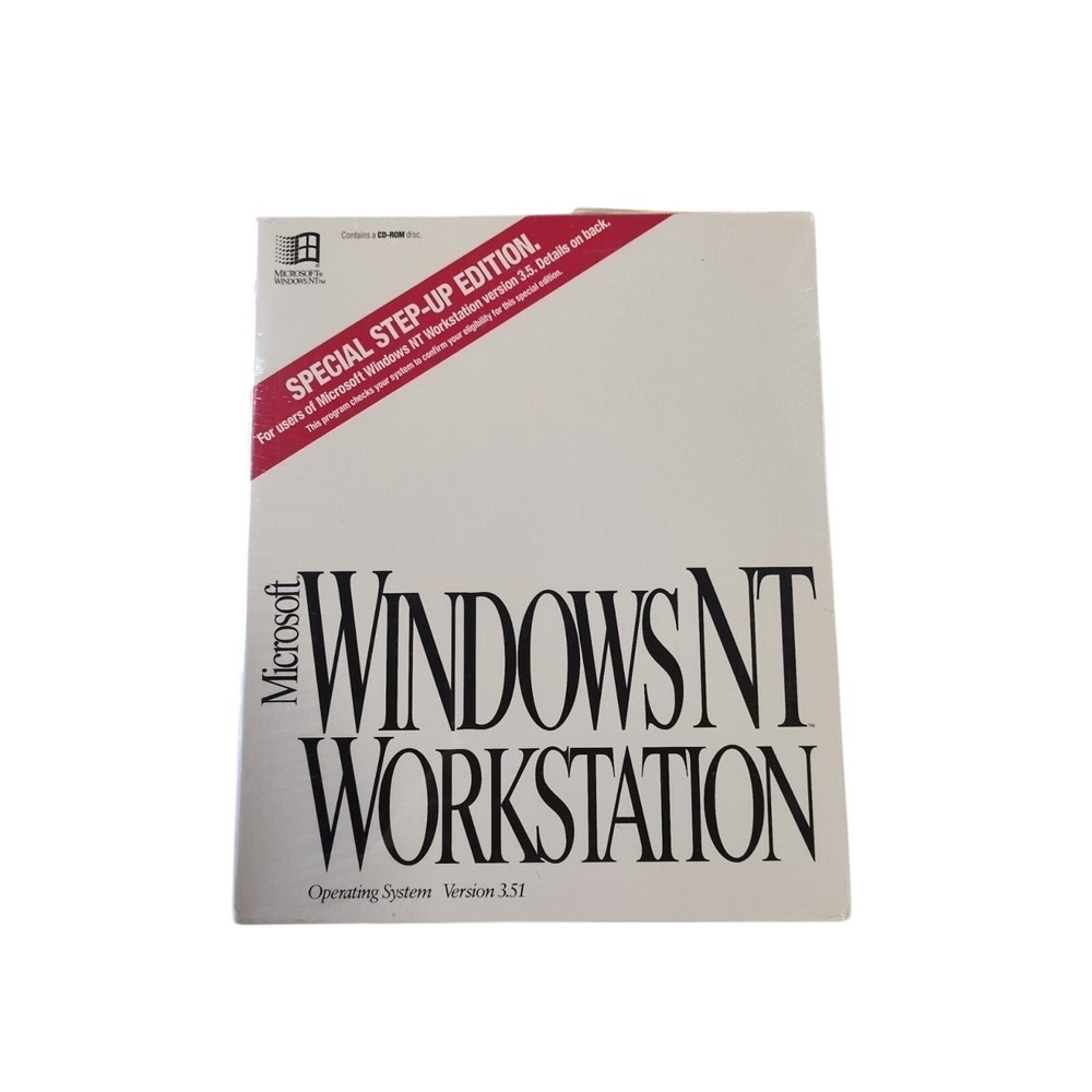 Microsoft Windows NT 3.51 Workstation Step Up Edition New Sealed