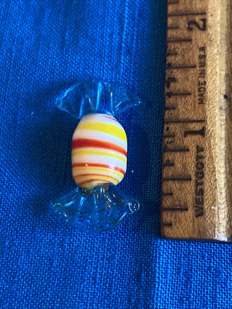 Vintage Glass Hand Wrapped Candy Rare