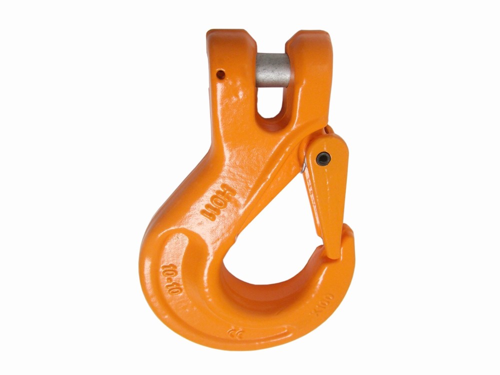 Chain Sling Hook with Latch 1/2" Size Grade 100 Alloy Overhead Lifting Clevis