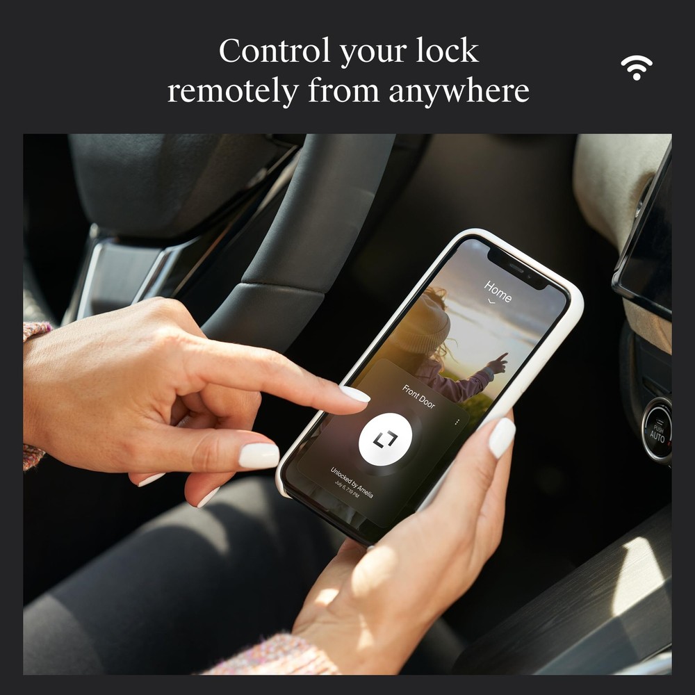 Smart Lock+ WiFi Deadbolt - World's with WiFi, Matte Black