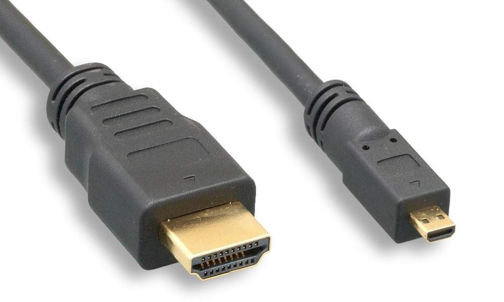 HDMI MICRO Type-D Male to HDMI Type-A Male Cable 6FT