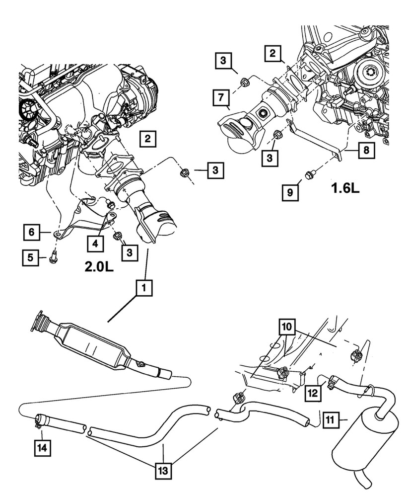 Genuine Mopar Exhaust Clamp 5278304AA