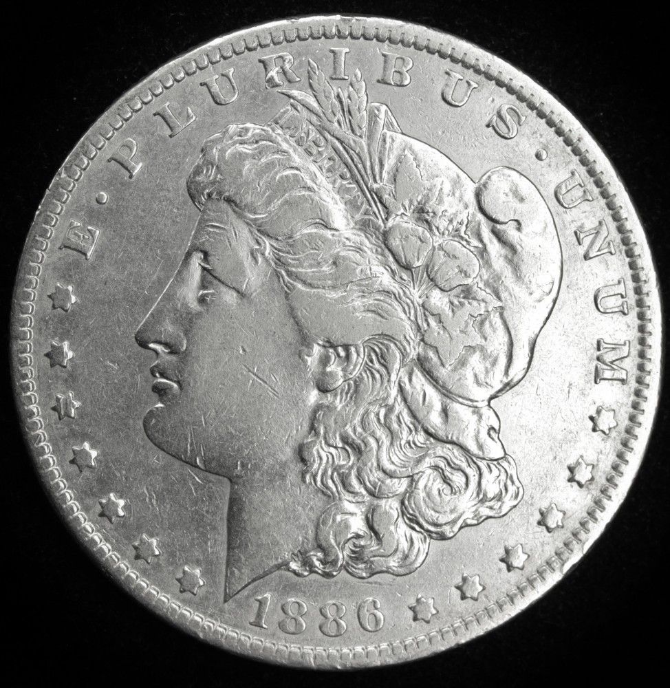 1886-o Morgan Silver Dollar.  High Grade.  (Inventory A)