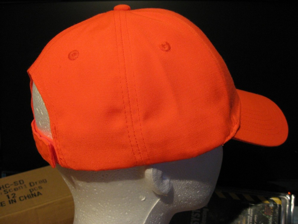 Blaze Orange Record Rack Logo Cap Embroidered Deer Hunting Hat / Adjustable