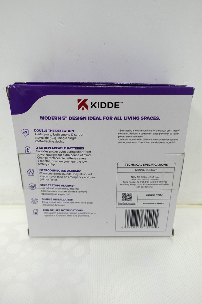 Kidde 30CUAR Detect Smoke +Carbon Monoxide Alarm