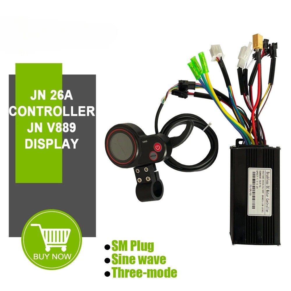 E-bike 26A Three-Mode Sine Wave Controller with LCD Display SM Connector