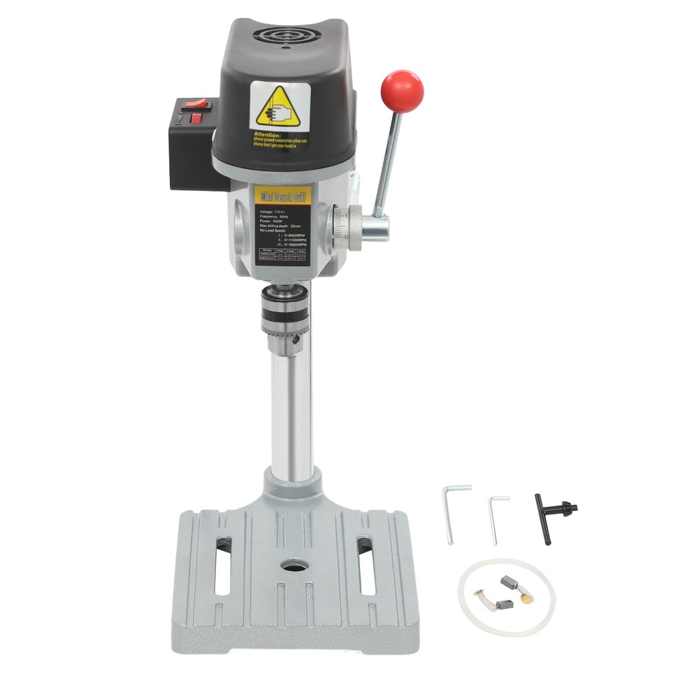 Mini Drill Press Bench Compact Small electric Drilling Machine Work 110V 340W