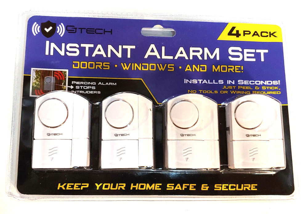 CJ Tech 4 Pack Instant Alarm Set - Protect Doors, Windows, And More!!
